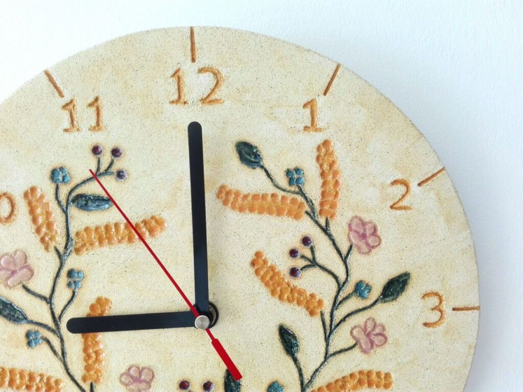 zegar ścienny kwiaty