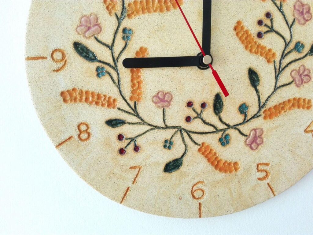 zegar lipcowy wianek