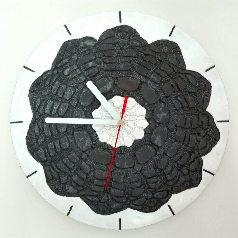 zegar ścienny czarno biały