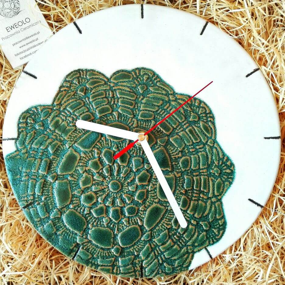 zegar niebieska koronka