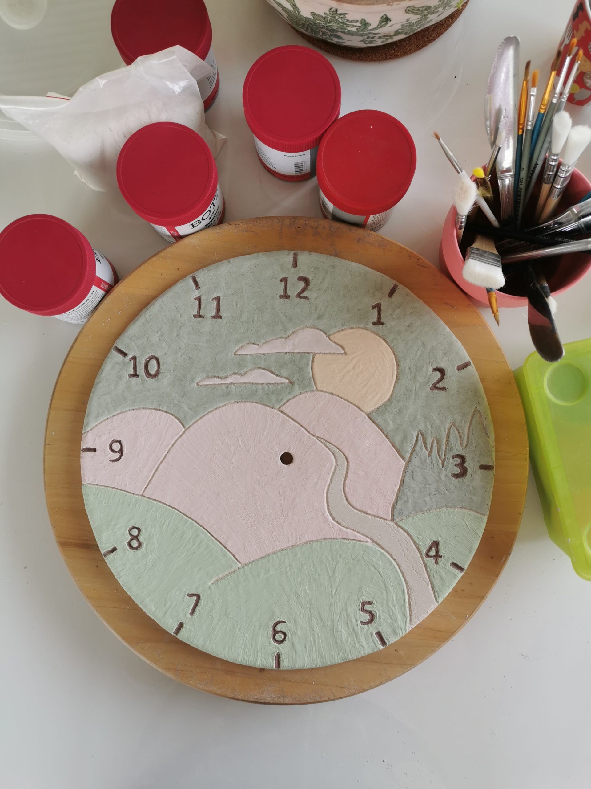 eweolo szkliwienie tarczy zegara malowanie