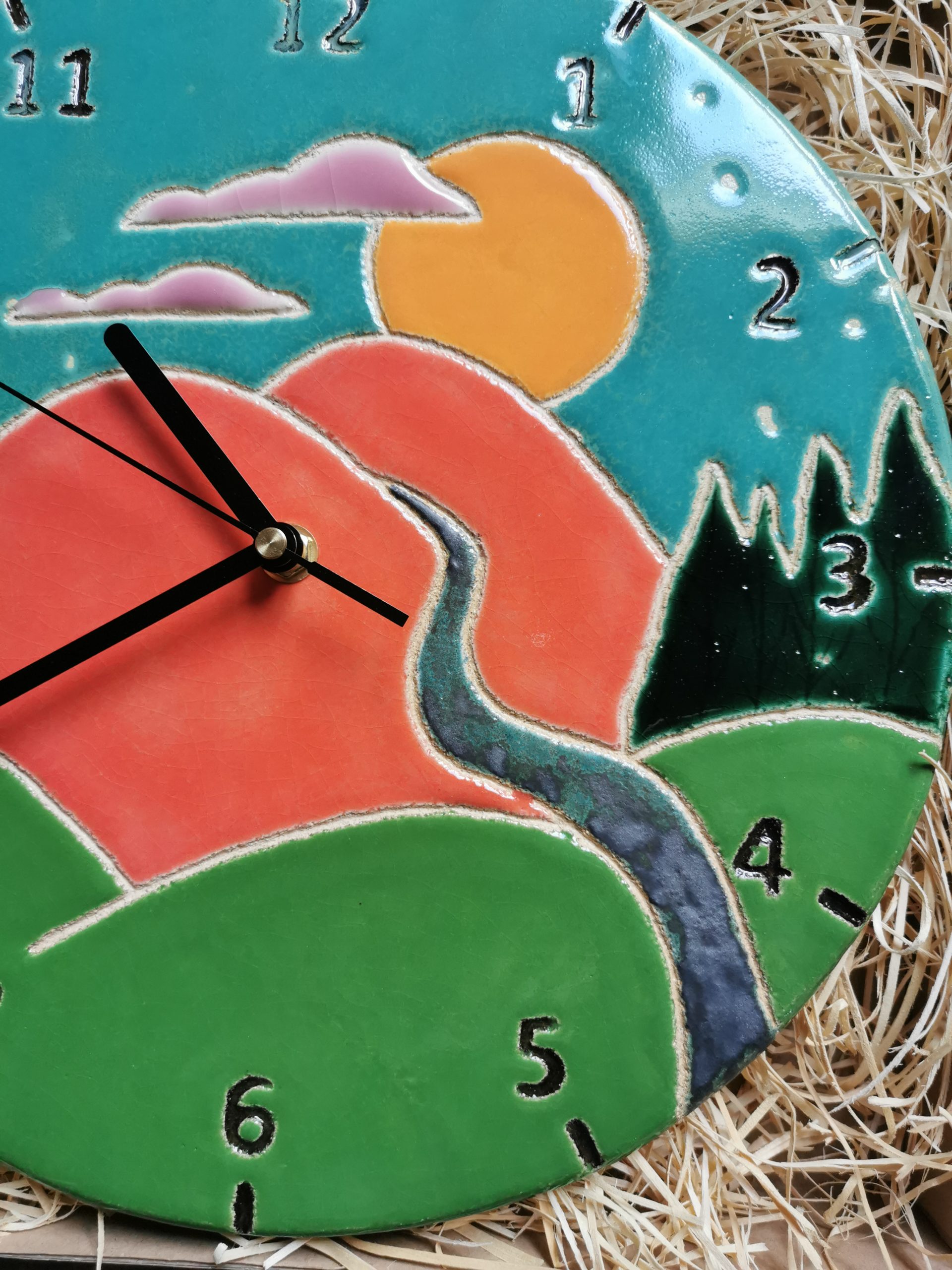 eweolo zegar do salonu wakacje lato góry słońce