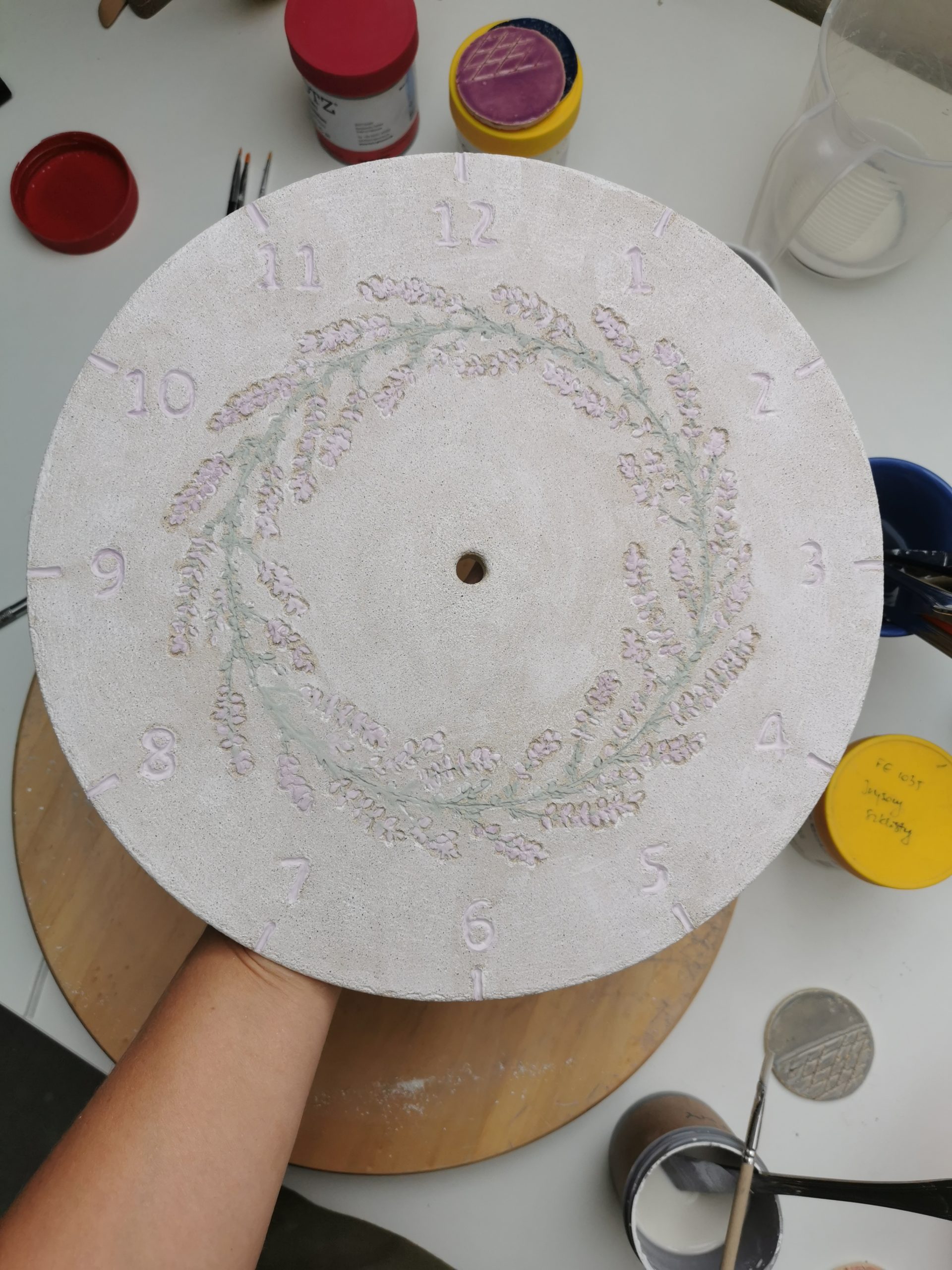 wianek lawendy przed wypałem