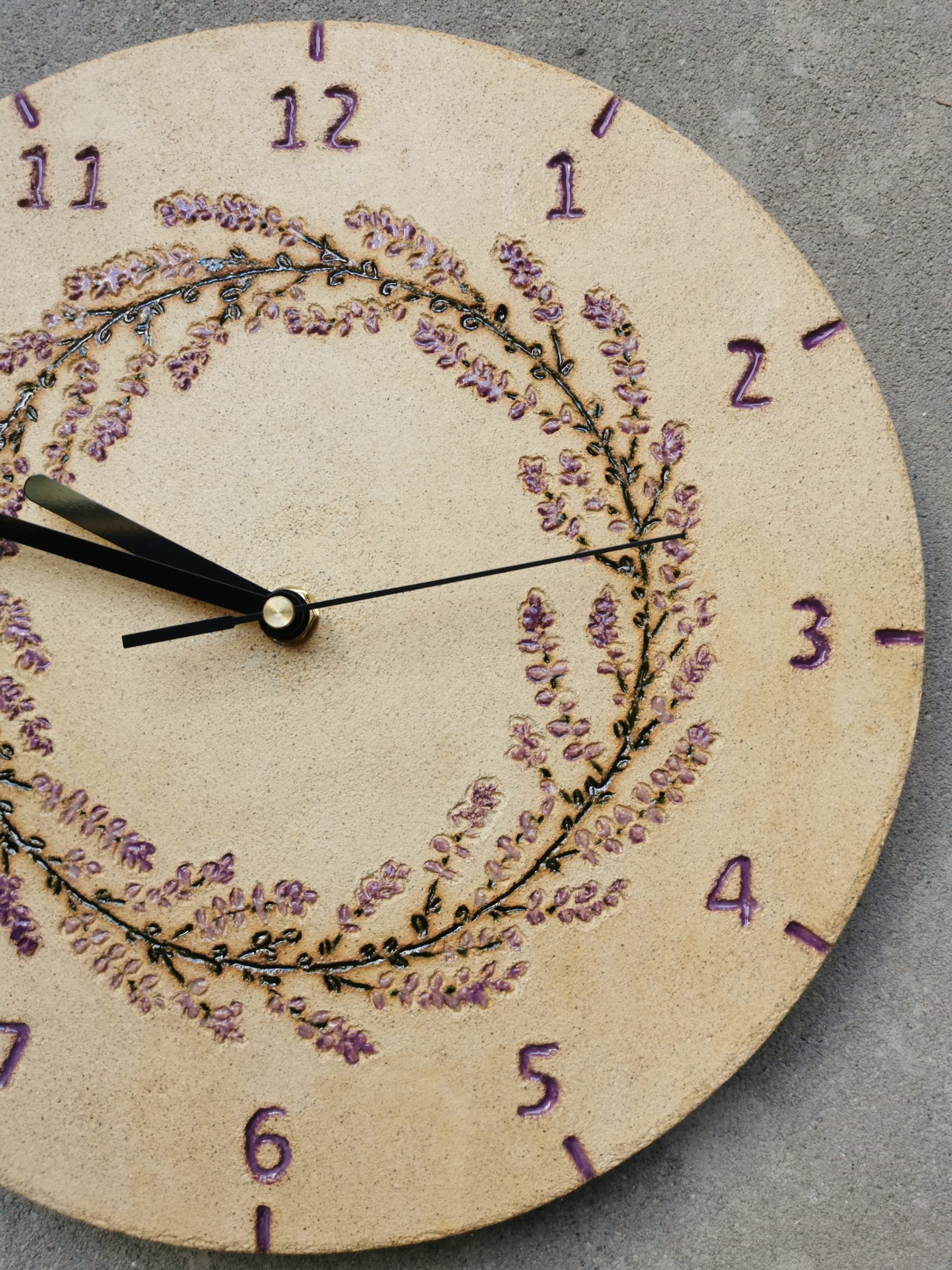 zegar wianek lawendowy