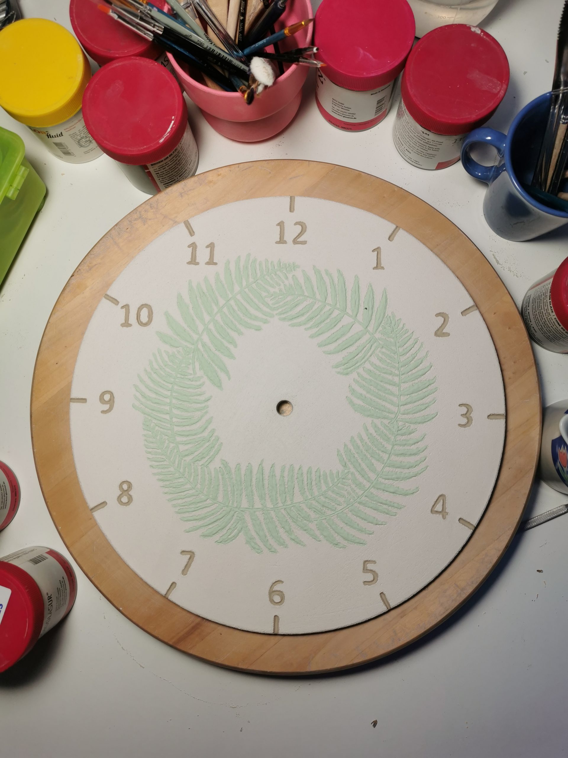 zegar na zamówienie szkliwienie rękodzieło