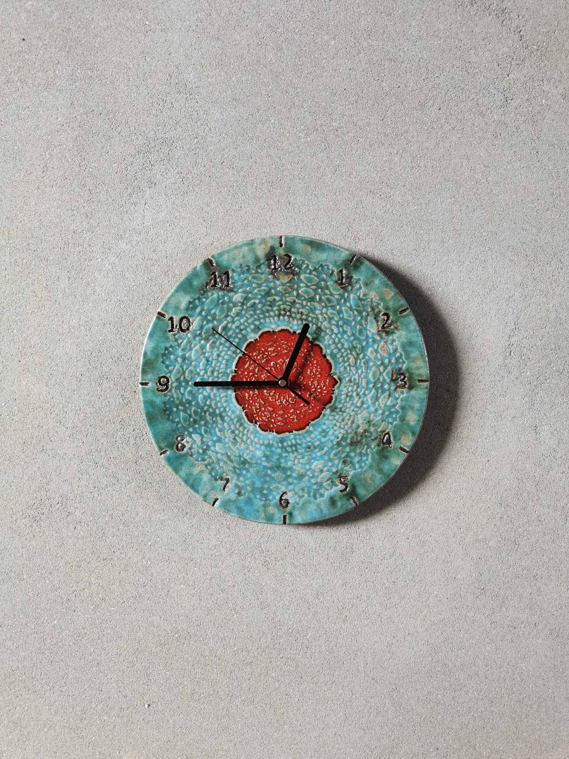 zegar ścienny niebieski ombre