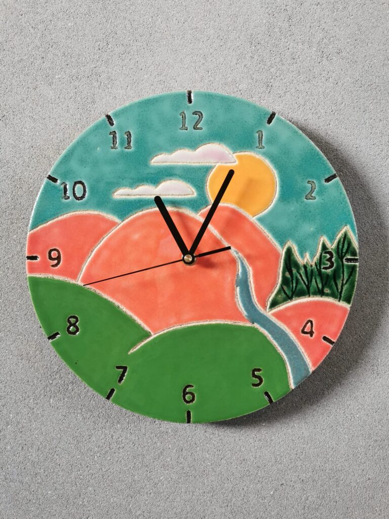 dekoracyjny energetyczny zegar ścienny kolorowy