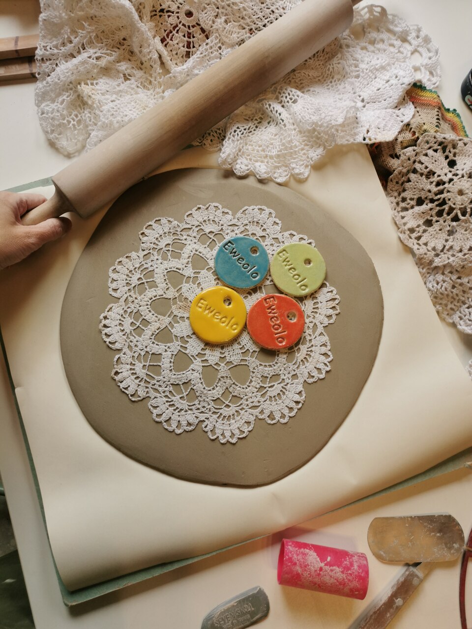 glina serwetka kolory