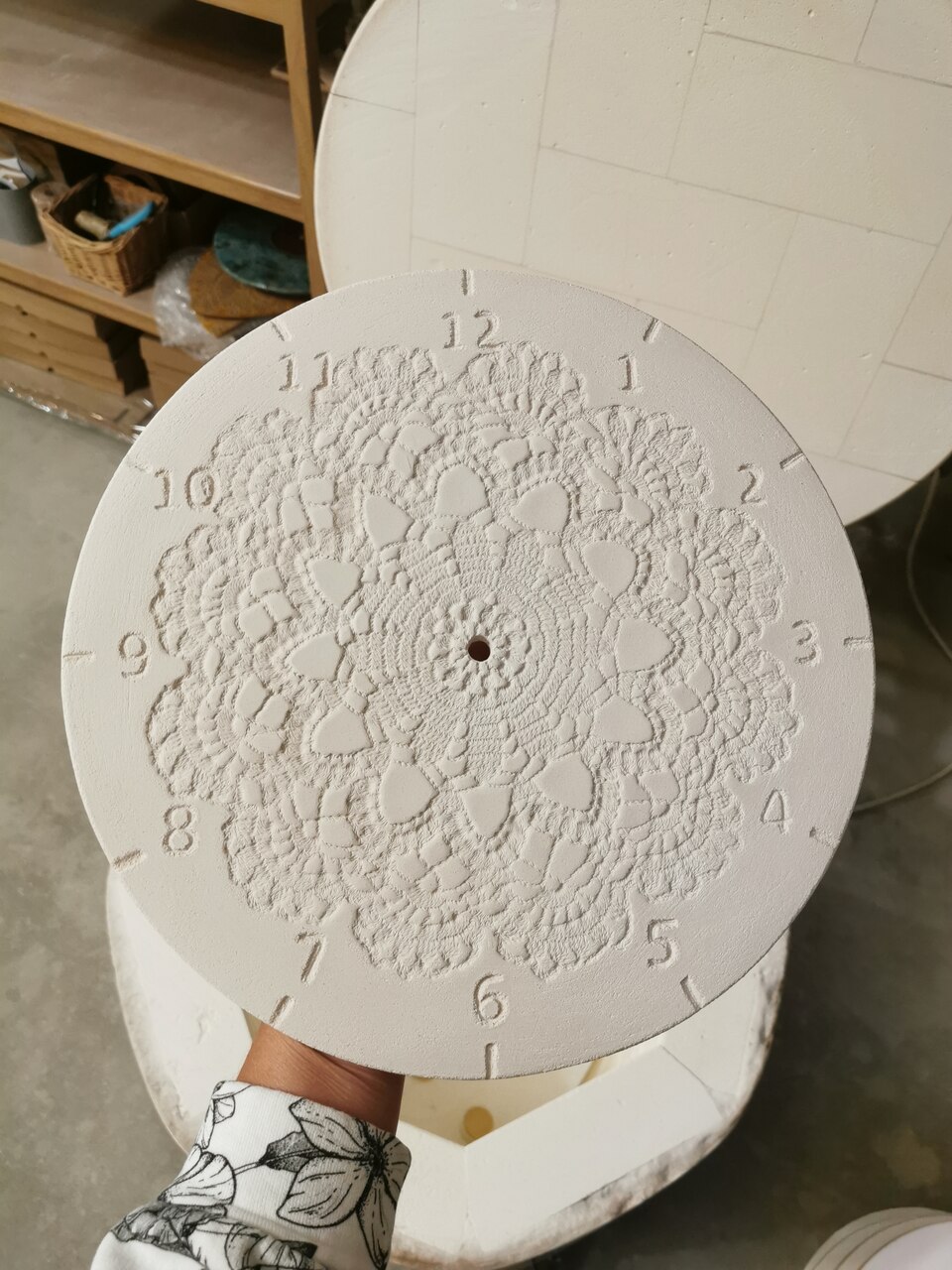 zegar z gliny wypał eweolo