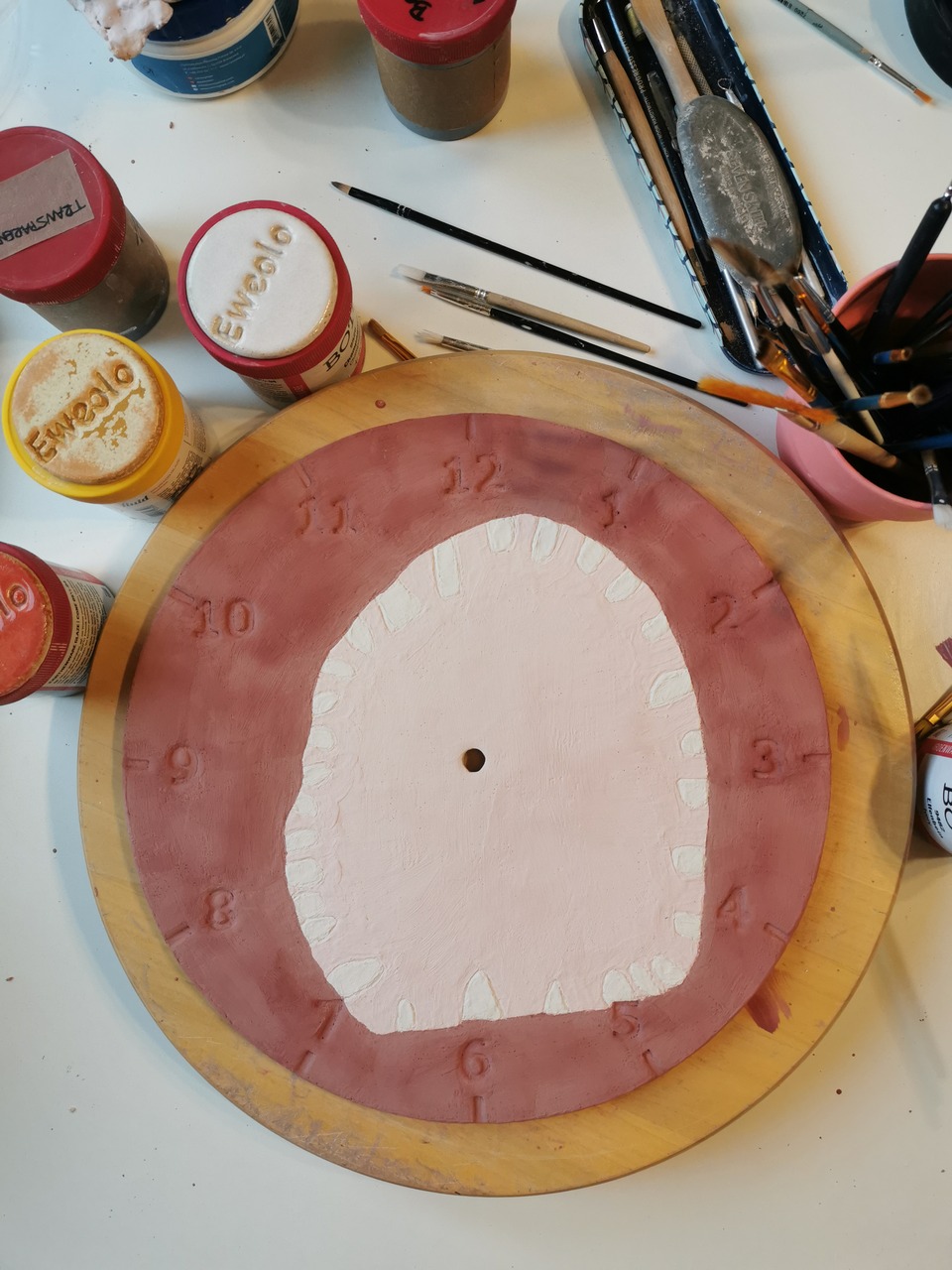 personalizowany ceramiczny zegara przed wypałem szkliwa